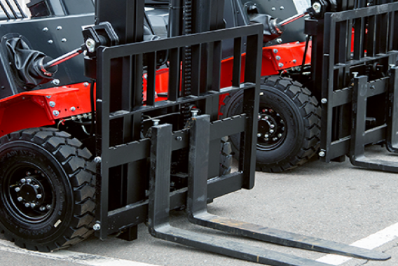 New red forklifts