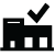 Black building icon