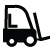 Black forklift icon